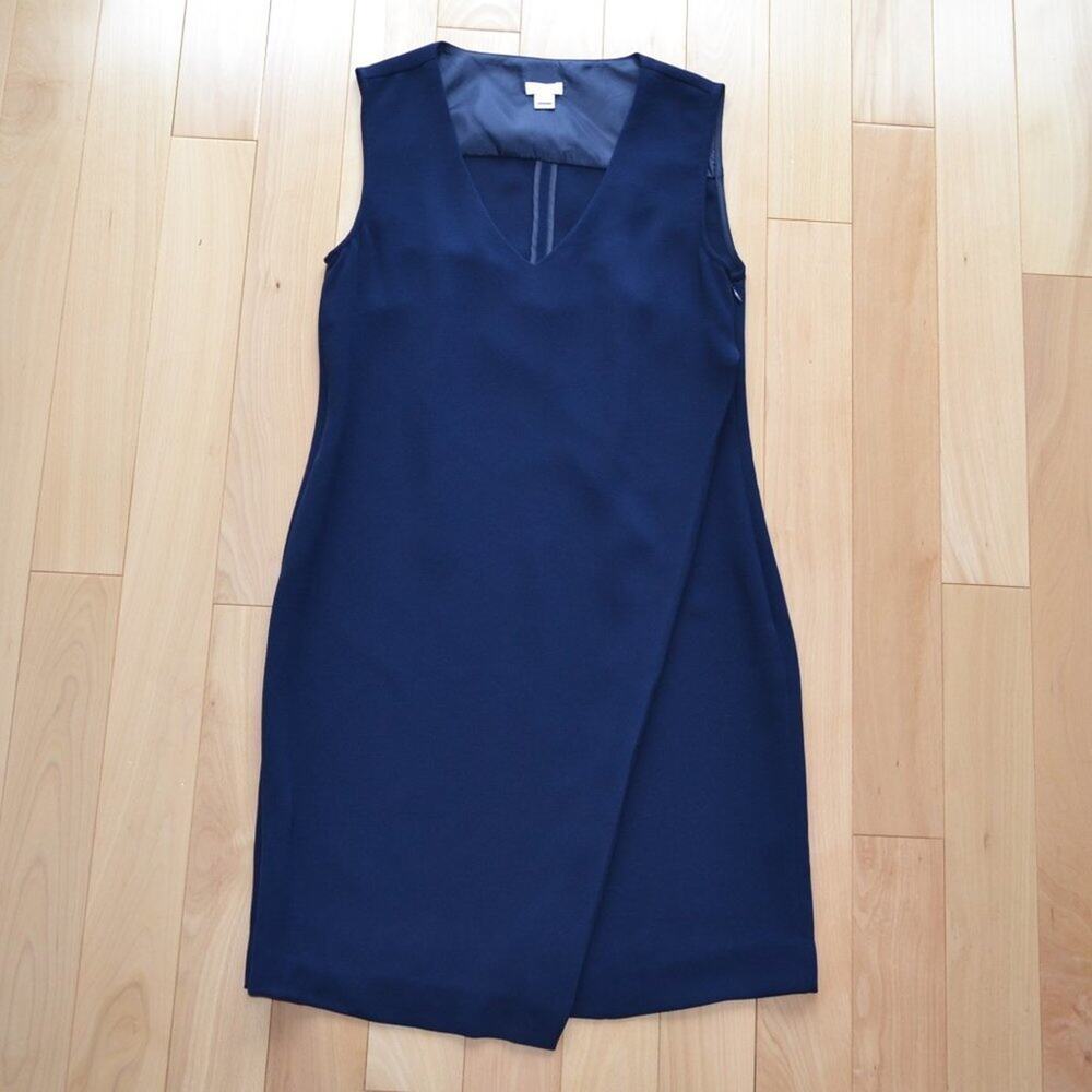 J Crew Sleeveless Dress Navy Blue Size 0